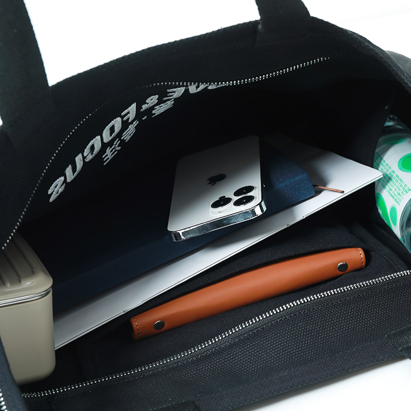 帆布包 - LOVE&FOCUS - 黑色-17